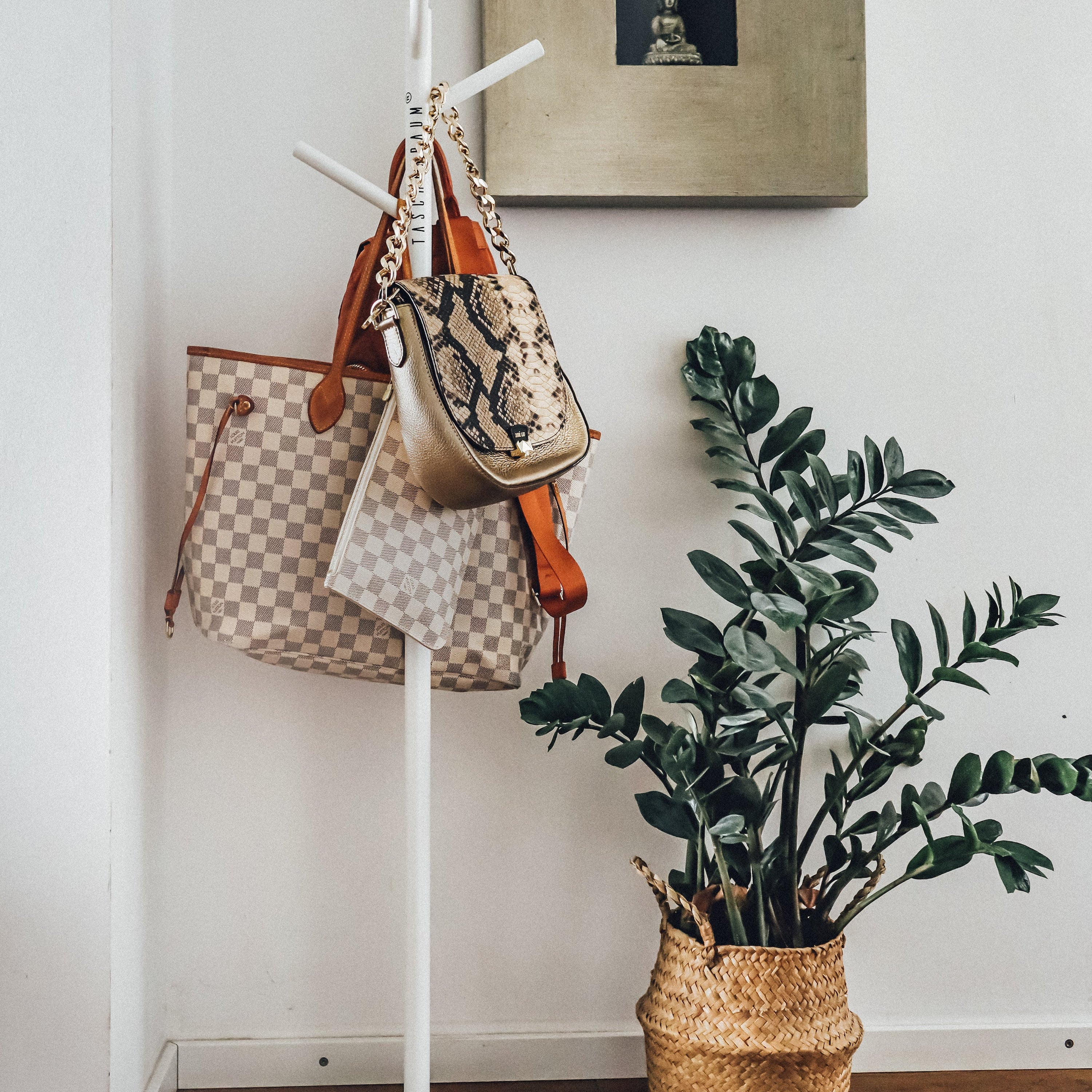 BAG STAND CLEAN WHITE | IRON