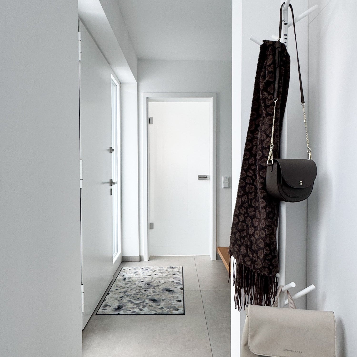2-IN-1 GARDEROBENSTÄNDER WEISS 182 CM