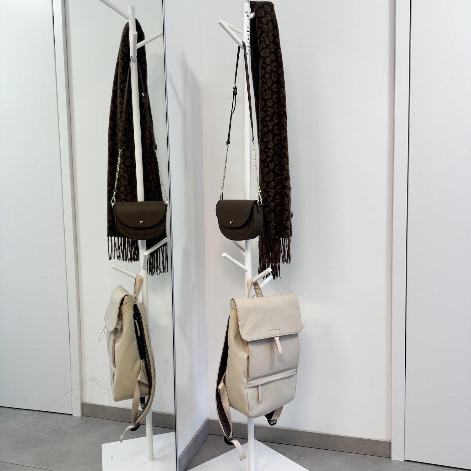 2-IN-1 GARDEROBENSTÄNDER WEISS 182 CM