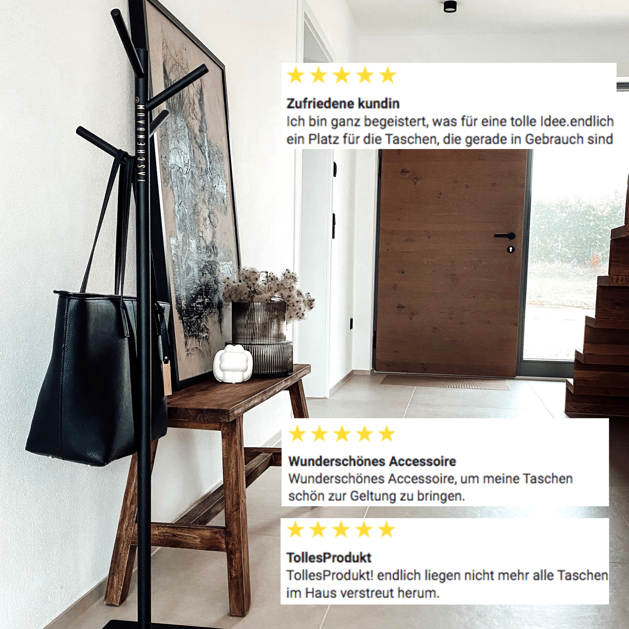 BAG STAND CLEAN WHITE | IRON
