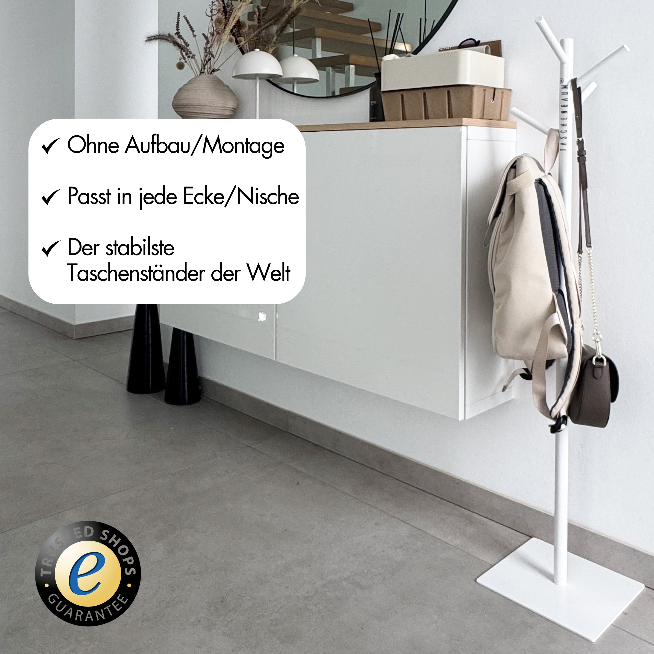 Bundle TASCHENSTÄNDER & 2 LANGE TÜRHAKEN