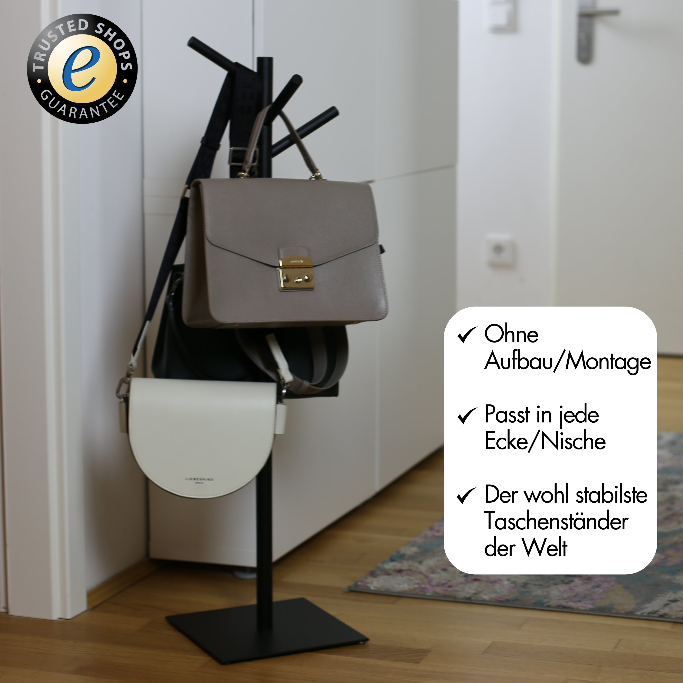 BAG STAND CLEAN WHITE | IRON