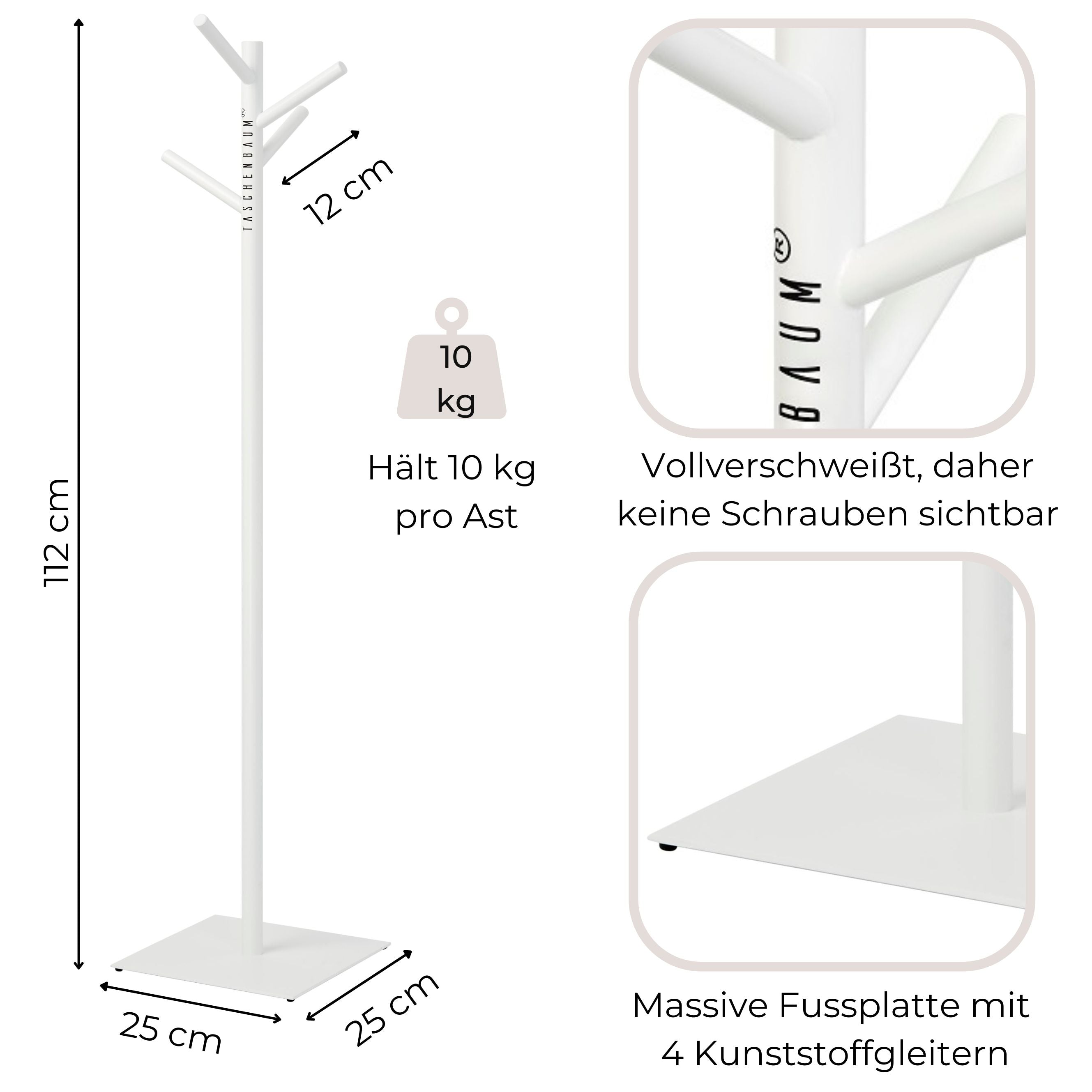 BAG STAND CLEAN WHITE | IRON
