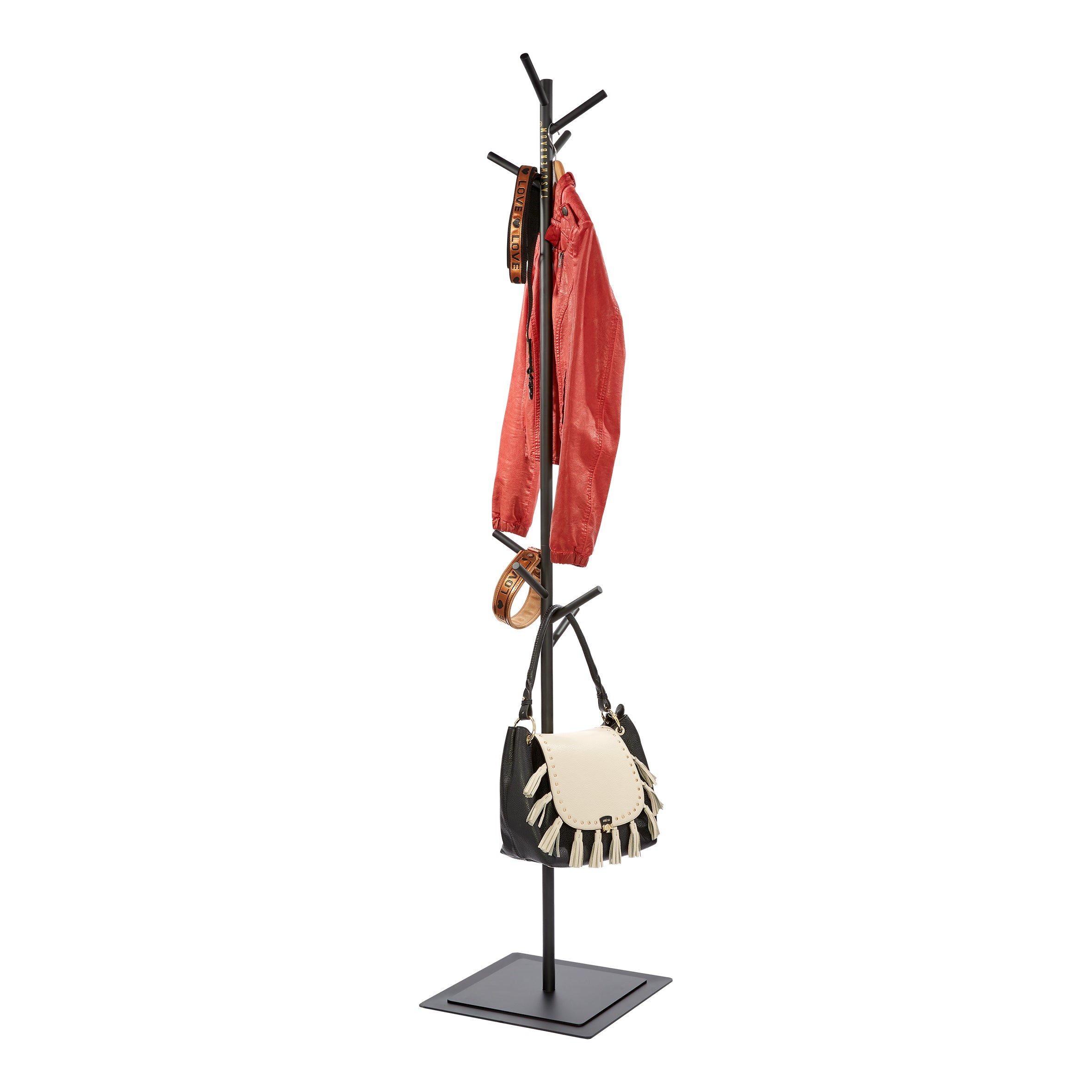 2-IN-1 GARDEROBENSTÄNDER SCHWARZ 182 CM