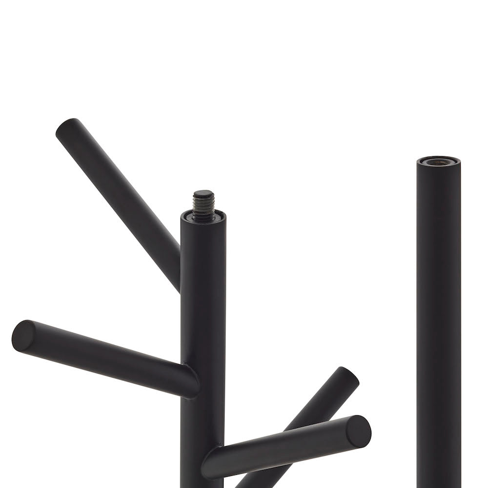 2-IN-1 GARDEROBENSTÄNDER SCHWARZ 182 CM