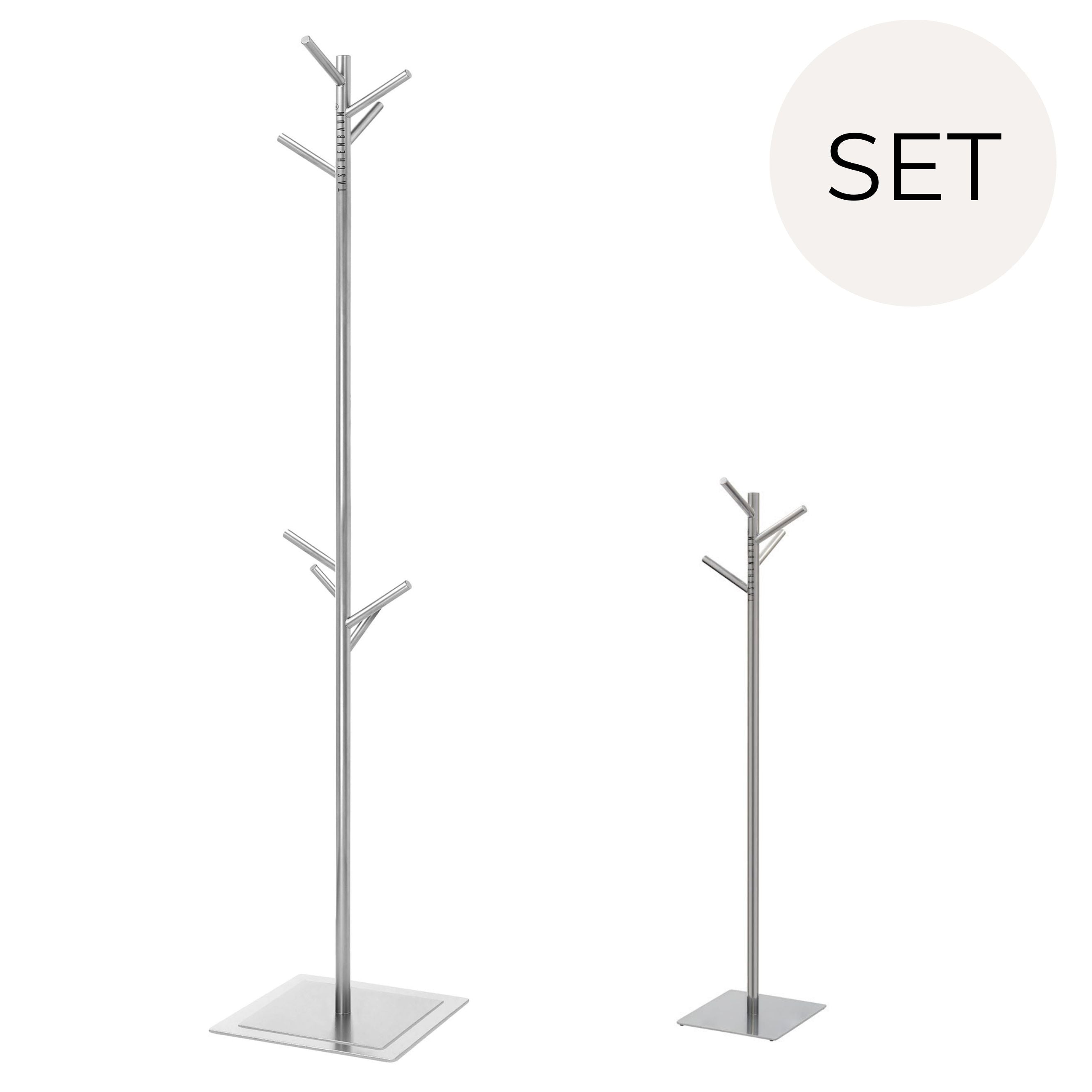 BUNDLE GARDEROBE & TASCHENSTÄNDER EDELSTAHL