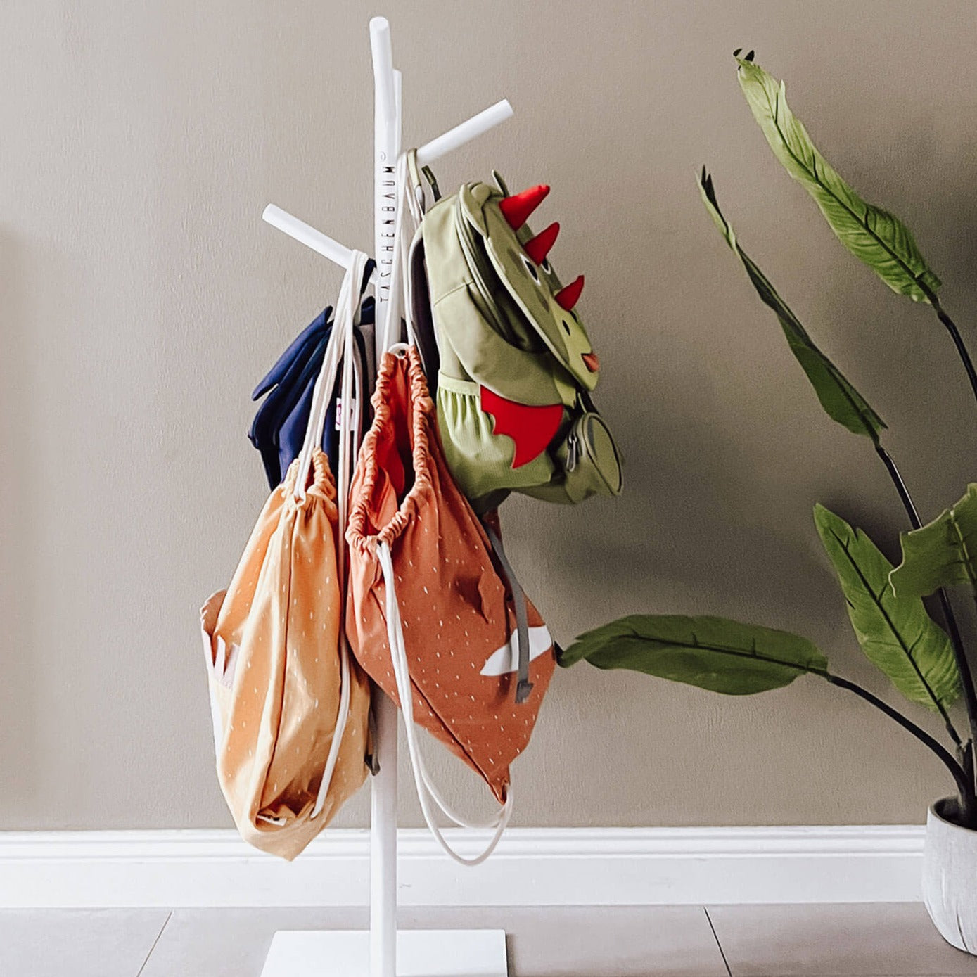 TASCHENSTÄNDER WEISS HÖHE 90 CM