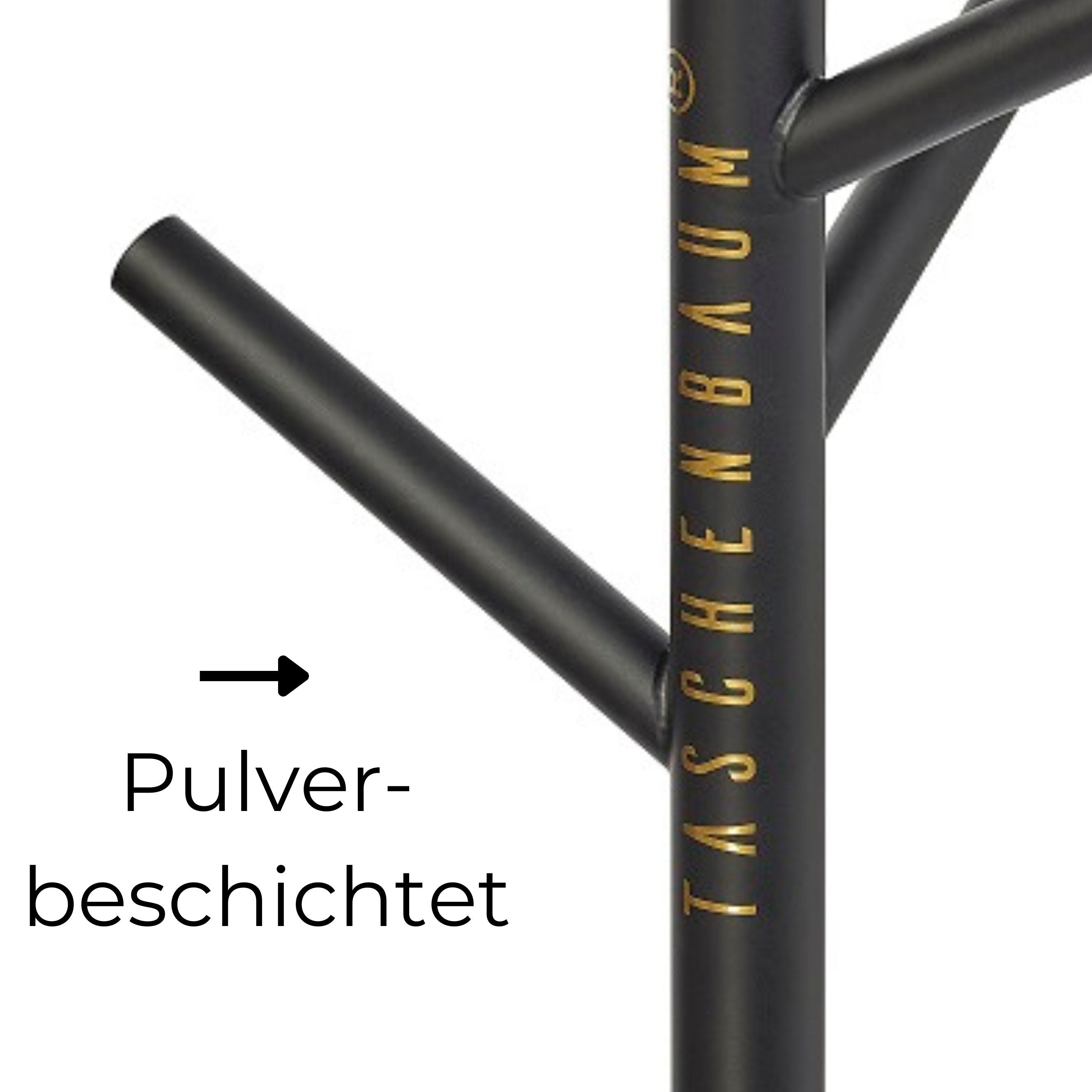 Taschenständer Metall schwarz pulverbeschichtet