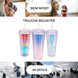 4ER-SET 700 ML GLITZERBECHER | NIETEN | GESCHENKIDEE