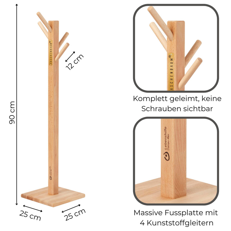 BAG STAND NATURE WOOD | SOLID BEECH WOOD