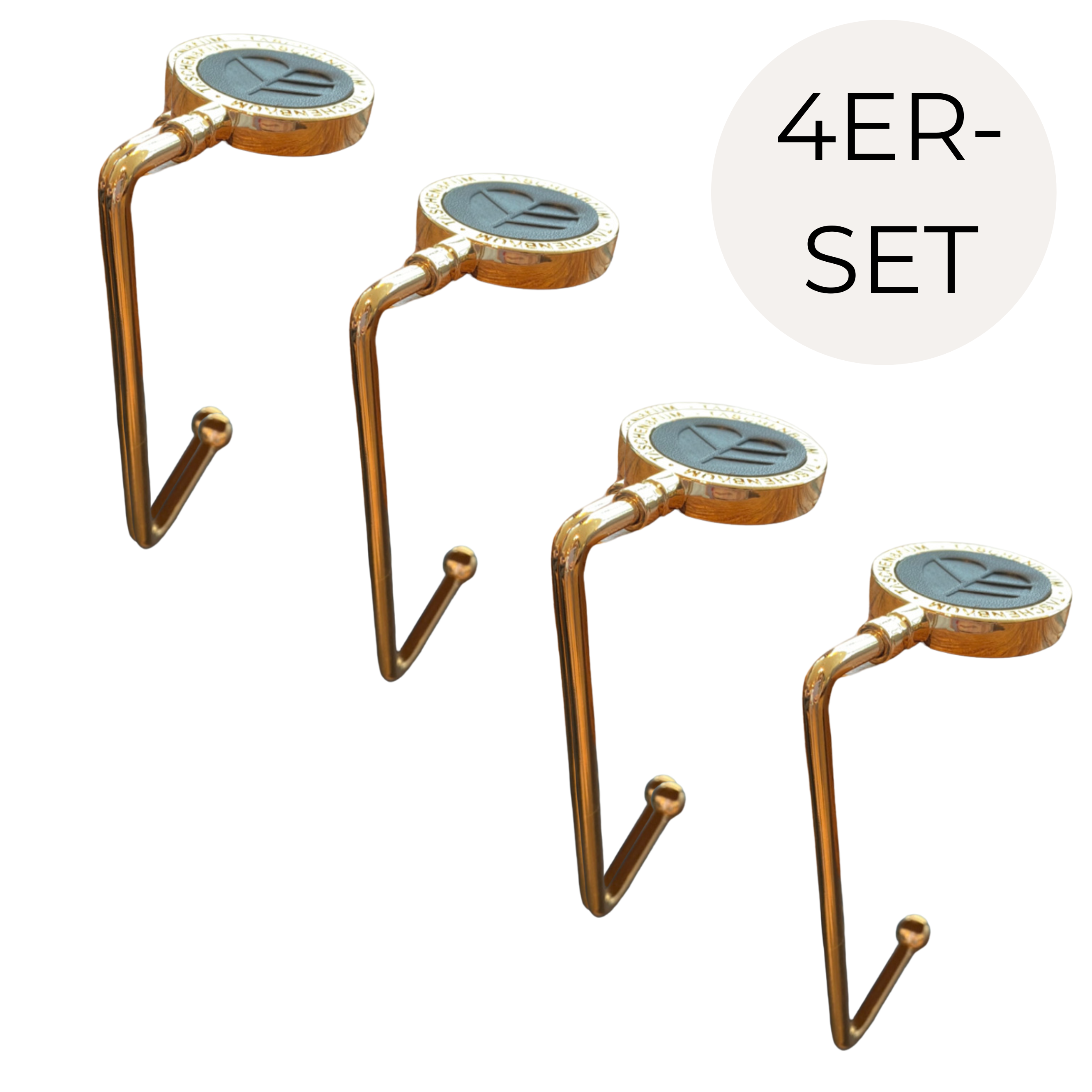 4ER-SET TASCHENHALTER TISCH | GOLD | GESCHENKIDEE