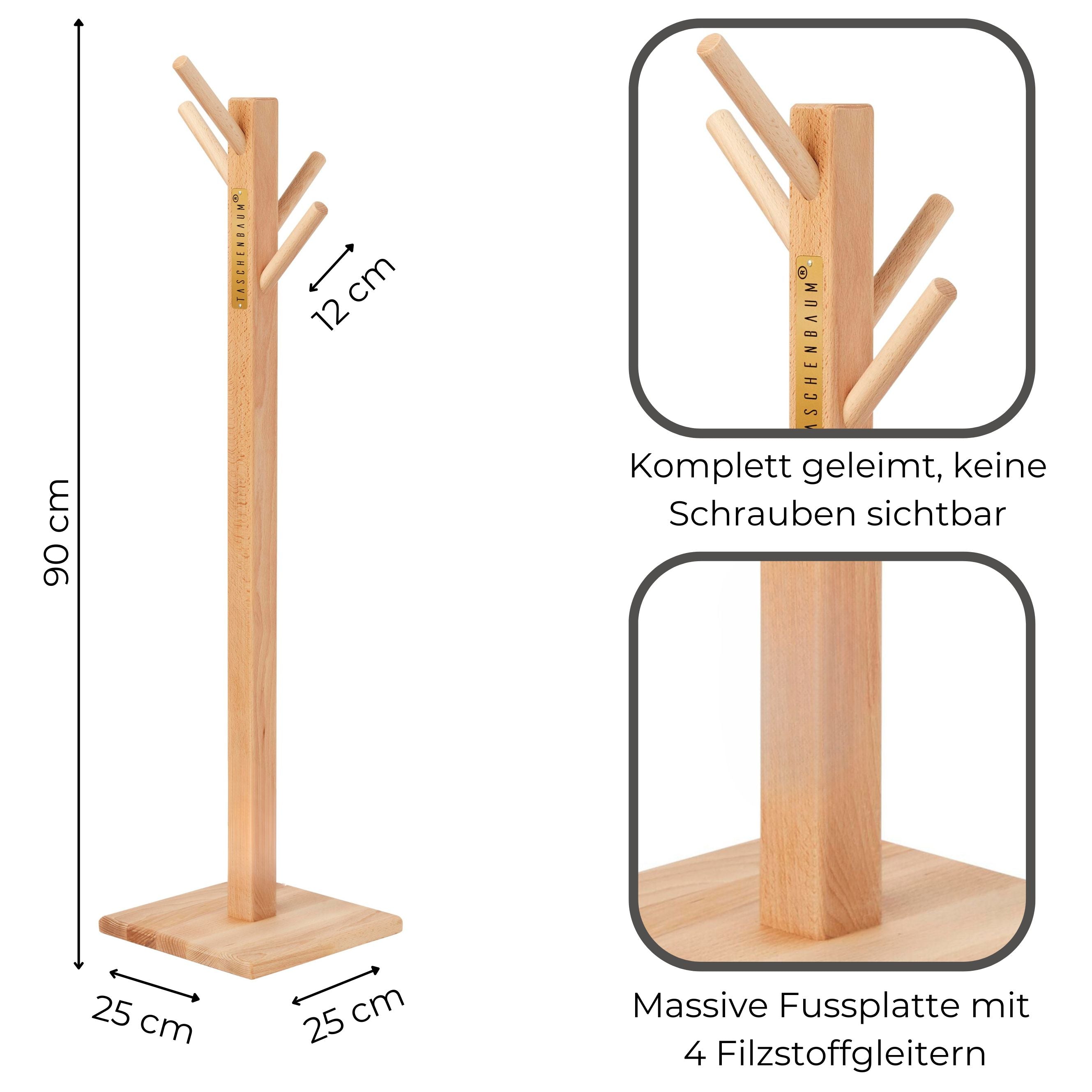 TASCHENSTÄNDER BUCHE | HÖHE 90 CM